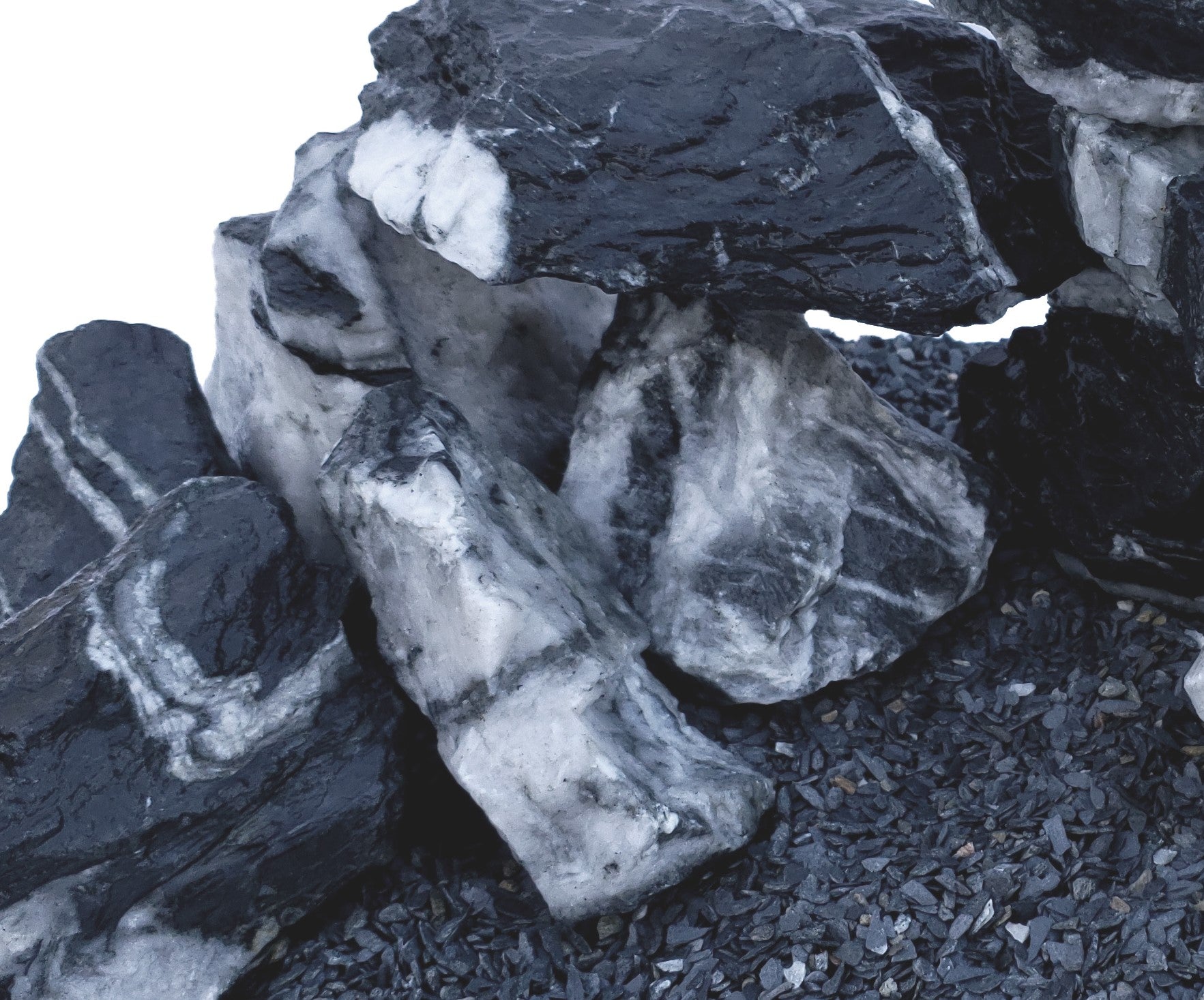 Natural Slate/Quartz Aquarium Stones - Size 1 to 3 Inch (5 lbs) - Small World Slate & Stone