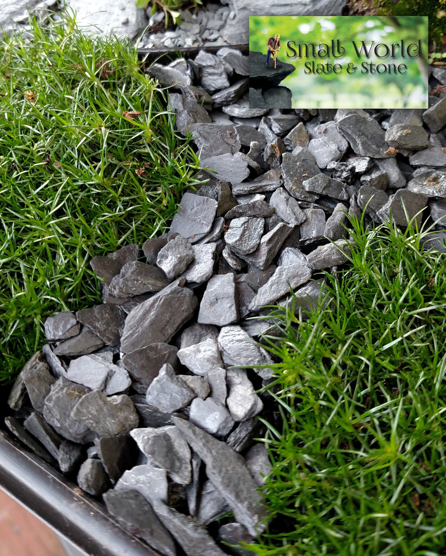 Natural Slate Stone - 1/4 to 1/2 inch - Small World Slate & Stone