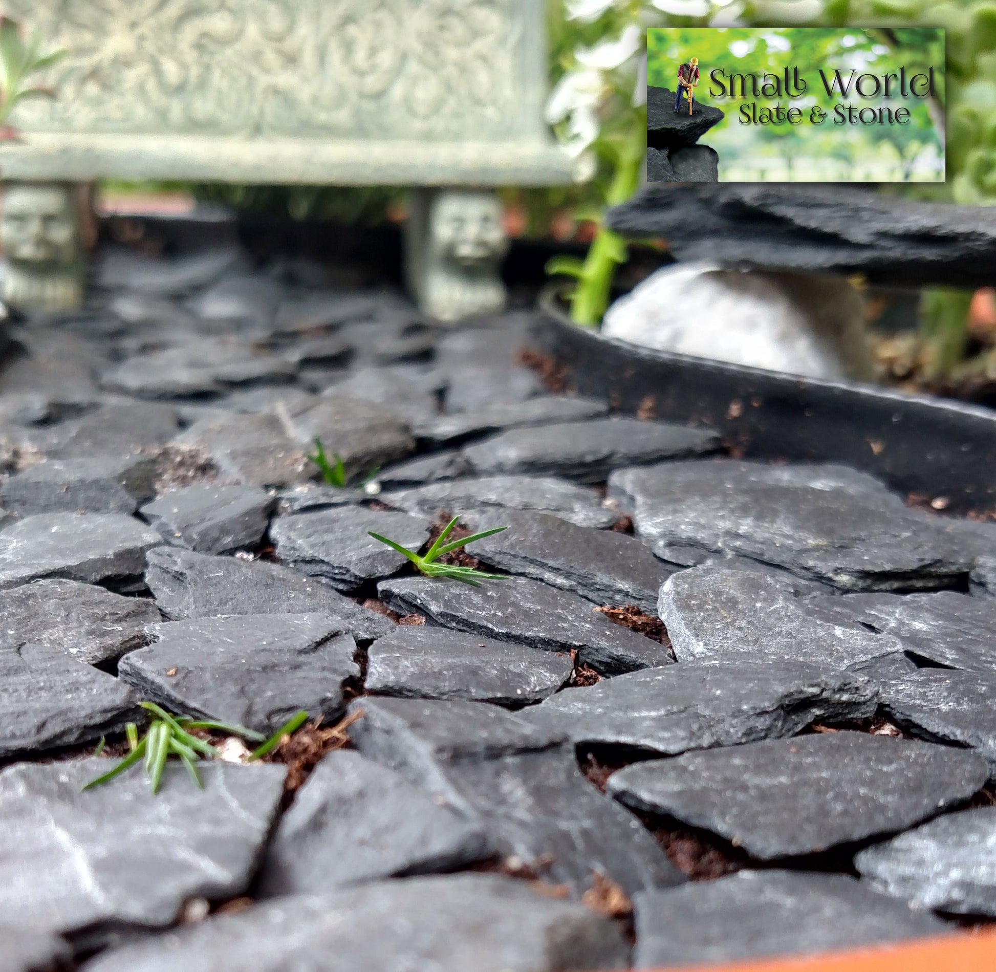 Natural Slate 1/2 to 1 inch - All Natural Real Slate Stone - Small World Slate & Stone