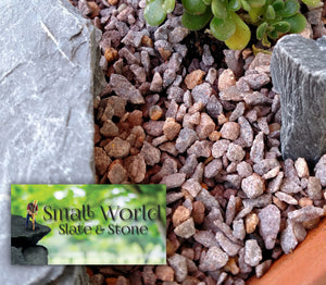 Small Brown/Red Granite Gravel - Small World Slate & Stone